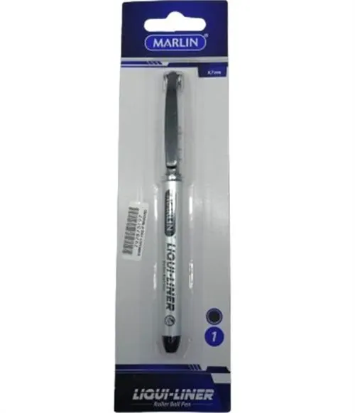 Marlin Liqui Liner Roller Ball Pen Black Single Medium