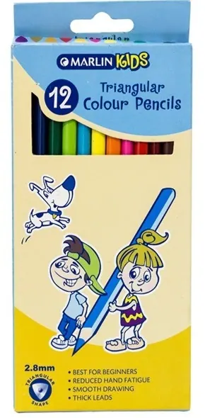 Marlin Kids Colour Pencils Long Triangular