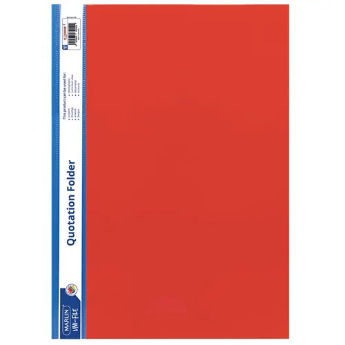 Marlin A4 Quotation and Presentation Folder Red