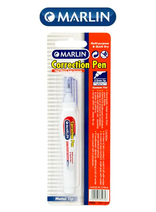 Marlin Office Essentials 7ml Correction Fluid Pen