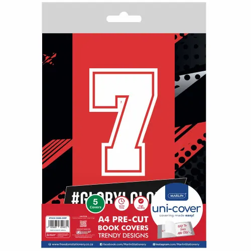 Marlin A4 PreCut Book Covers GGMU nr7 5pack