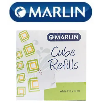 Marlin Cube Refills White Paper 10x10cm in shrink