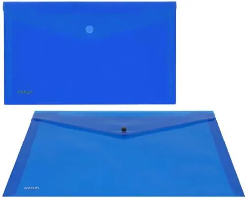 Marlin A4 Blue Carry Folder with Stud