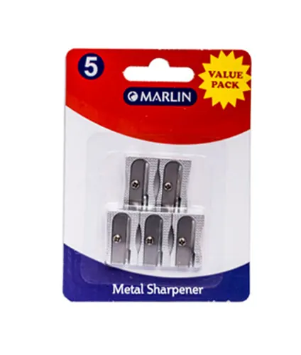 Marlin Metal Sharpeners 1 Hole 5's Blister pack