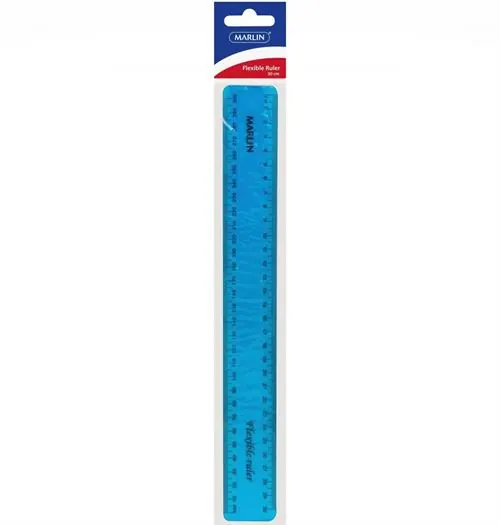 Marlin Flexible 30cm Ruler Blue