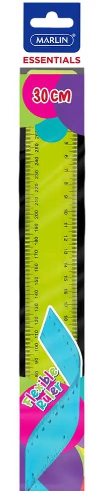 Marlin Essentials 30cm Flexible Ruler Green