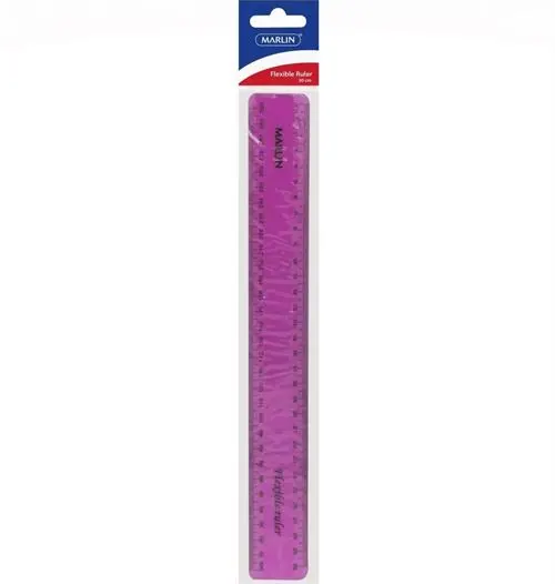 Marlin Flexible 30cm Ruler Pink