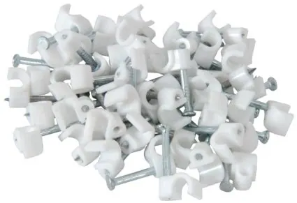 Noble Round Cable Clips 7mm White 100 Pieces per pack