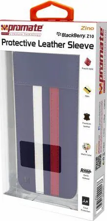 Promate Black Zino BlackBerry Z10 Protective Leather Sleeve