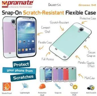 Promate Green Grosso S4 Snap On Resistant Flexible Case