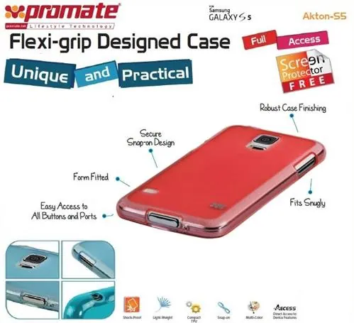 Promate Red Akton S5 Multi-colored flexi-grip