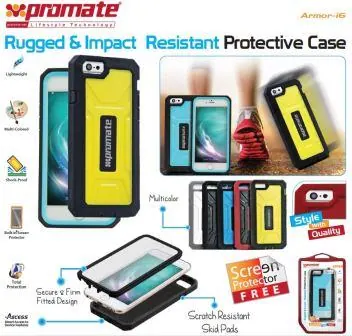 Promate Armor-i6 Rugged & Impact Resistant Protective Case