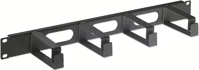 Intellinet 19 inch 4 Long Rings Cable Management Panel