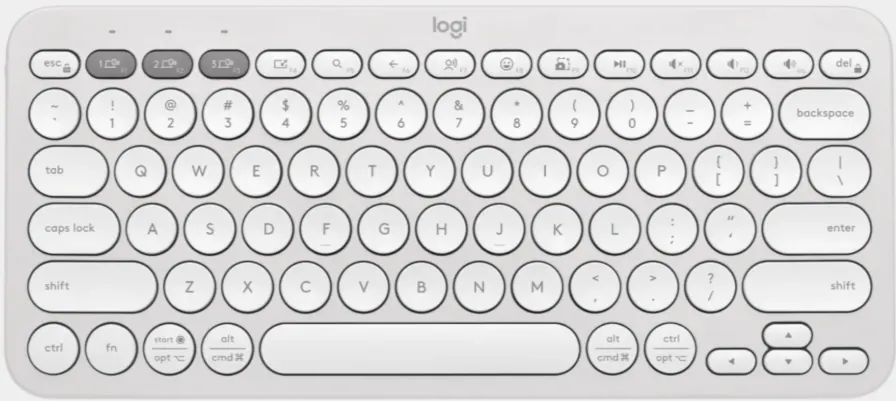 Logitech Pebble Keys 2 K380s White Bluetooth Keyboard