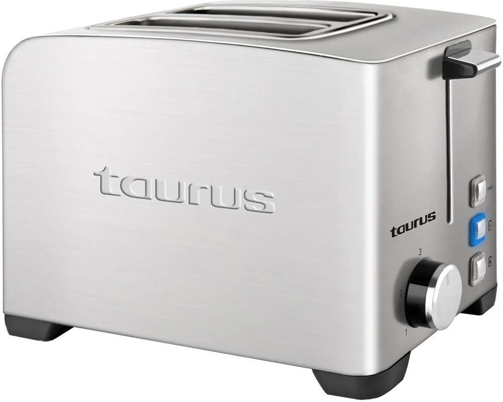 Taurus 850W 2 Slice Brushed Stainless Steel Toaster