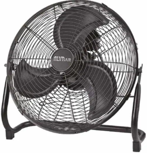 Alva Air 40cm Metal Floor Fan Matte Black