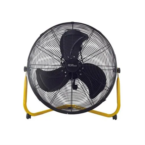 Alva Air 50cm Black With Yellow 160w Floor Fan
