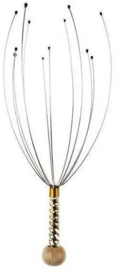 Casey Gold 12 Fingers Head And Scalp Hand Held Manual Massager