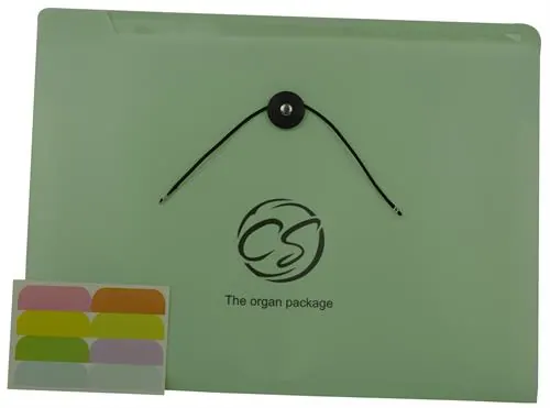 Brainware 8 Compartment Expanding File Organiser Green
