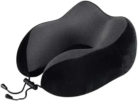 Casey U Shaped Large Travel Neck Pillow Black