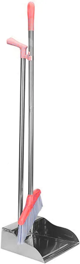 Casey Long Standing Dustpan And Broom Set Red