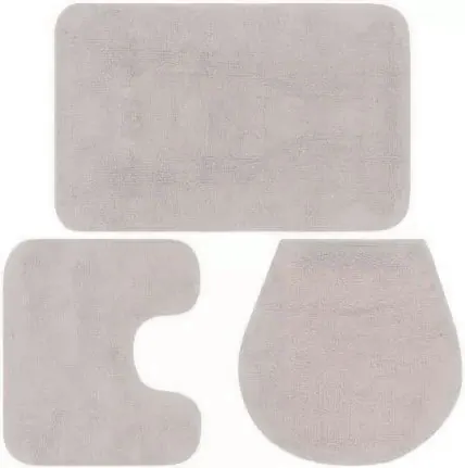 Casey 3 Piece Bathroom Mat Set Light Brown