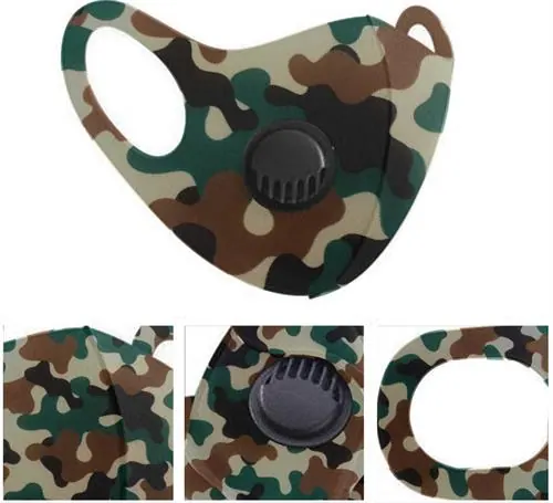 Casey Reusable 3D Structured Unisex Dual Layer Face Masks - Green, Black, and Brown