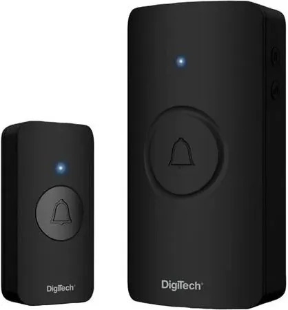 Digitech 100 Metres Wireless Doorbell Black
