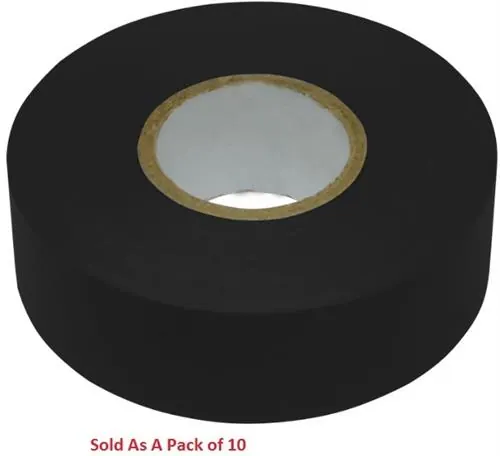 ELLIES PVC INSULATION TAPE 10M BLK 10PK