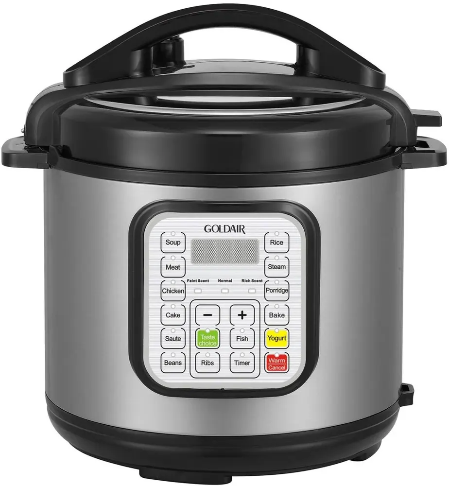 Goldair 6 Litres Electric Stainless Steel Pressure Cooker