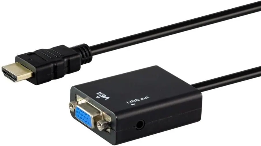 UniQue HDMI Male To Female VGA With Audio Adaptor