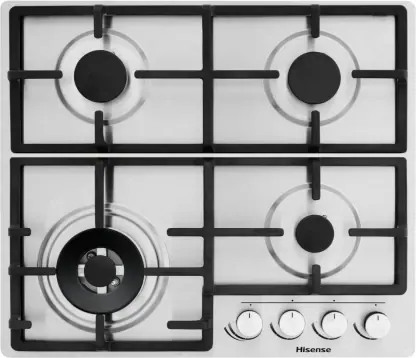 Hisense 60cm Stainless Steel 4 Burner Gas Stove