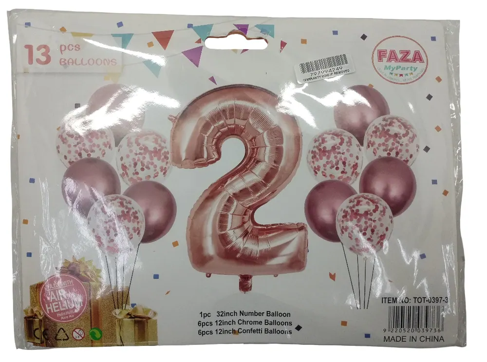 Casey 13pc Rose Gold and White Balloon Set Nr 2