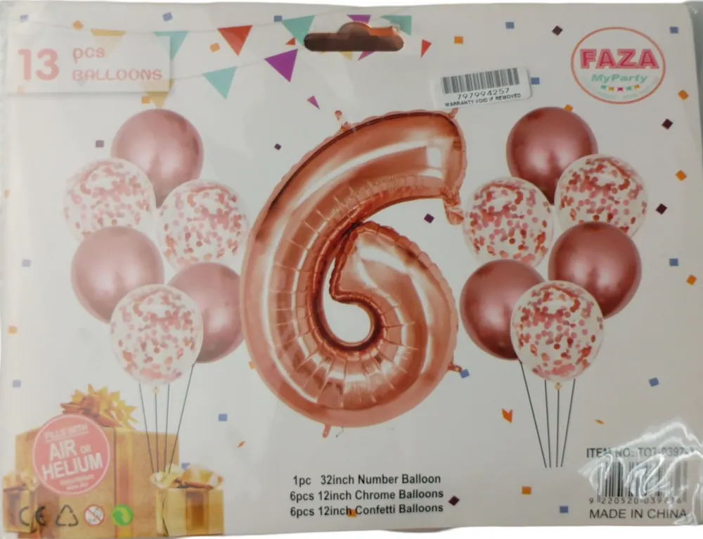 Casey 13pc Rose Gold and White Balloon Set Nr 6