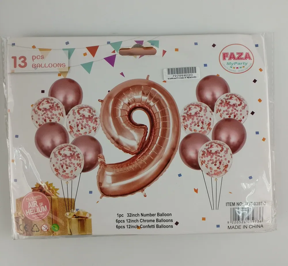 Casey 13pc Rose Gold and White Balloon Set Nr.9