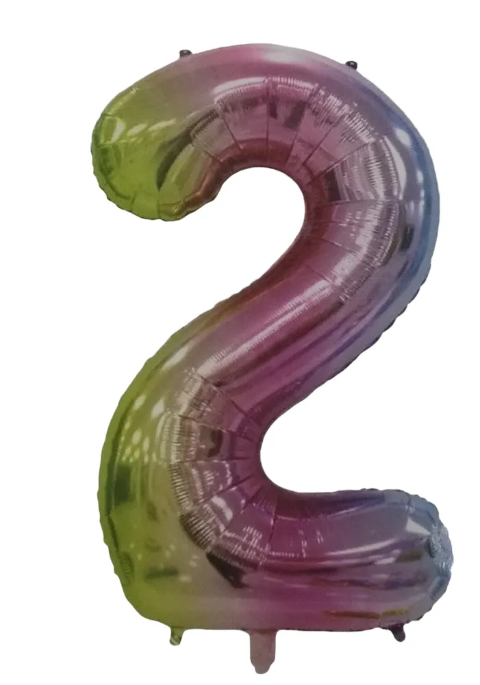 Casey 102cm Rainbow Balloon Number 2