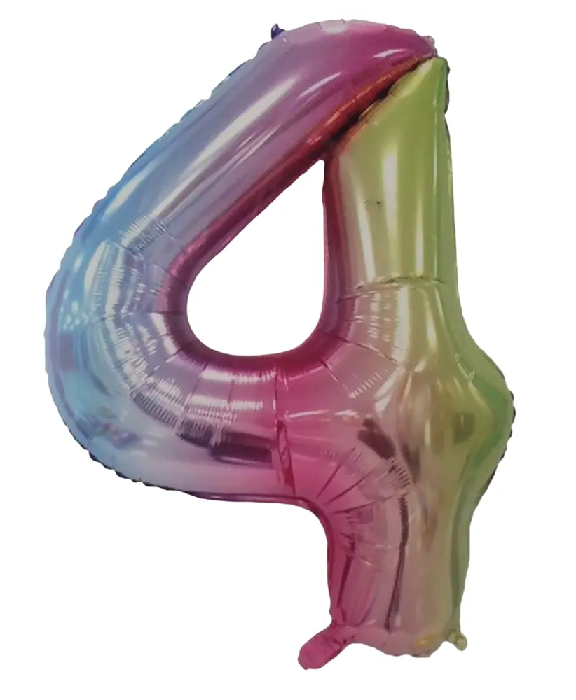 Casey 102cm Rainbow Balloon Number 4