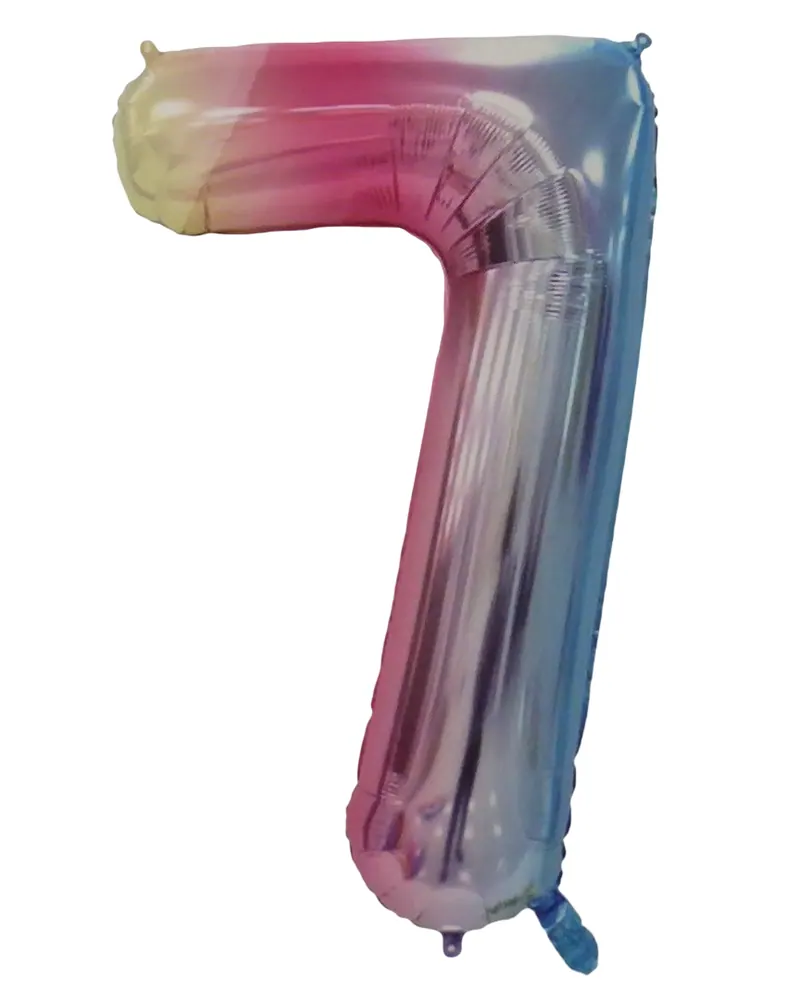 Casey 102cm Rainbow Balloon Number 7