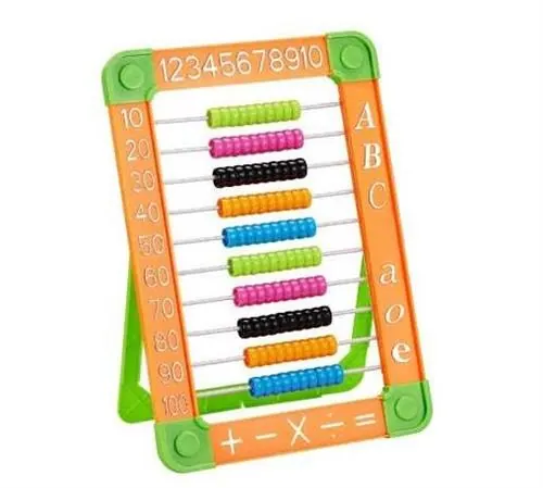 Brainware Bear Orange Plastic Abacus 100 Beads Flatboard