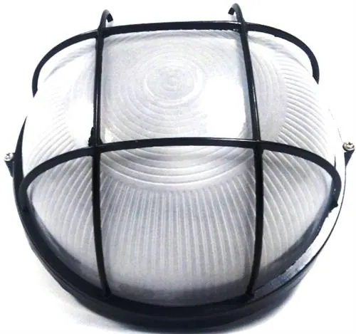 Noble Pays Round Bulkhead Light Fitting Large Black