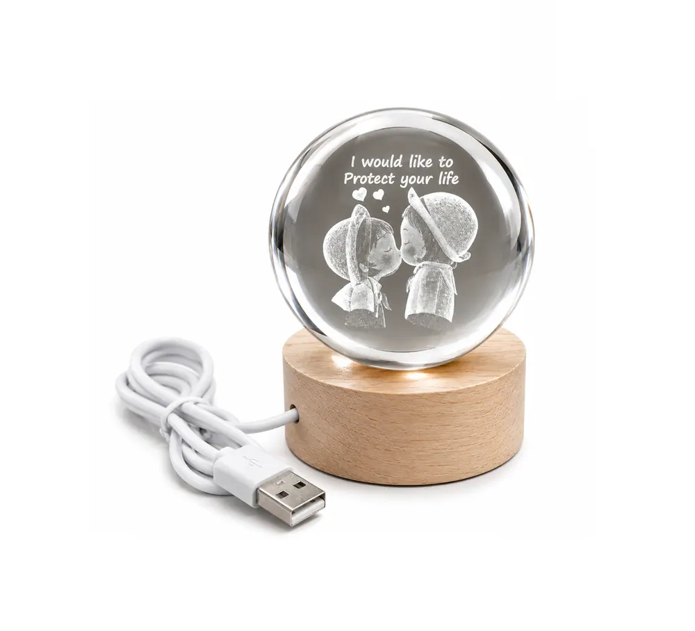 CRYSTAL ISLAMIC GIFT SET- LED LIGHT BASE