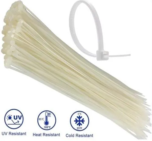 Noble Nylon Cable Ties 3.6 x 200mm Pack of 100 White