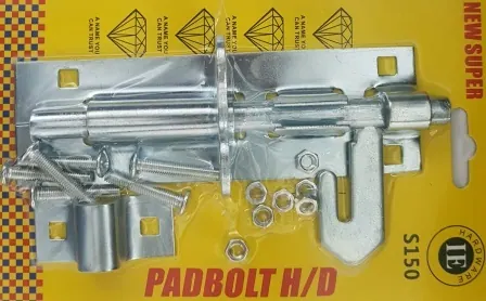 Noble Lockable Pad Bolt latch 150mm Zinc Plated