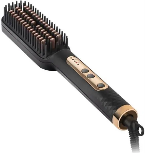 Sokany Hair Straightener Brush Grey and Rose Gold