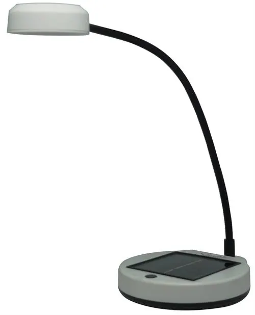 Noble White SunLite Solar Powered Tabletop Lamp