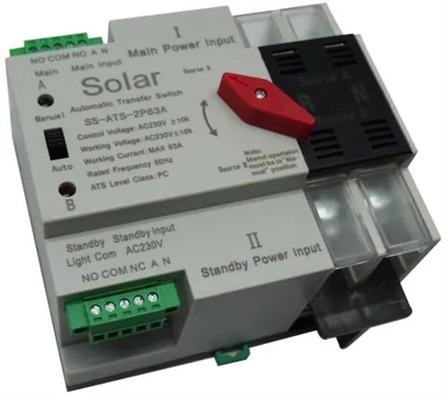 Solarix Dual Power ATS 63A 2 Pole Automatic Change Over Switch Kit