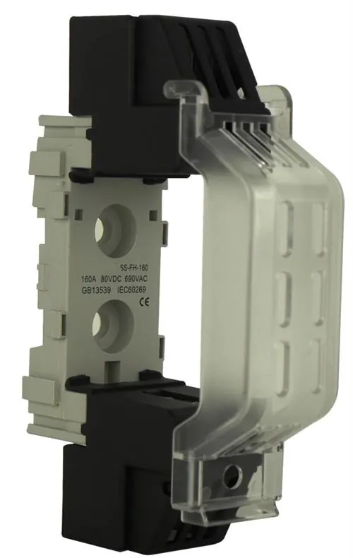 Solarix NT00 Rail Mount 1 Pole 160A Single Unit DC Fuse Holder