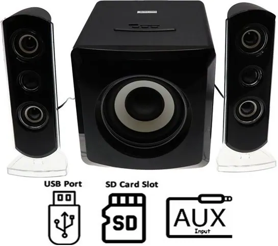 AudioMate 2 Channel and Subwoofer Stereo Speaker System