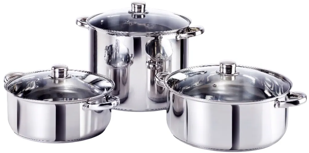 Salton 6 Piece Stainless Steel Family Potset
