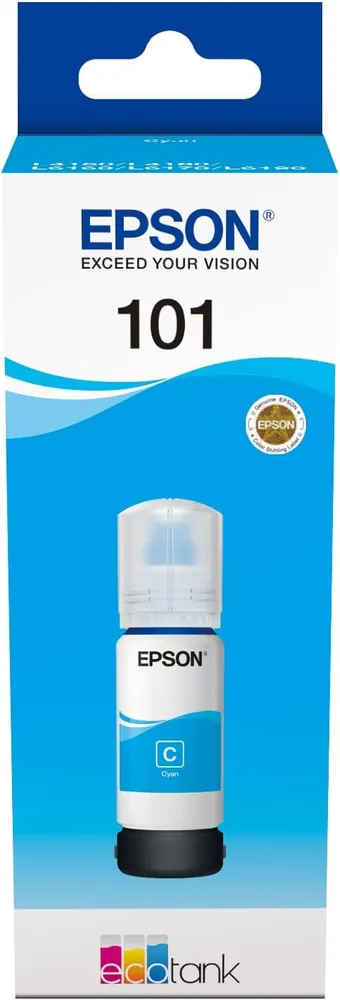 The Epson EcoTank Cyan Ink Bottle (70ml)